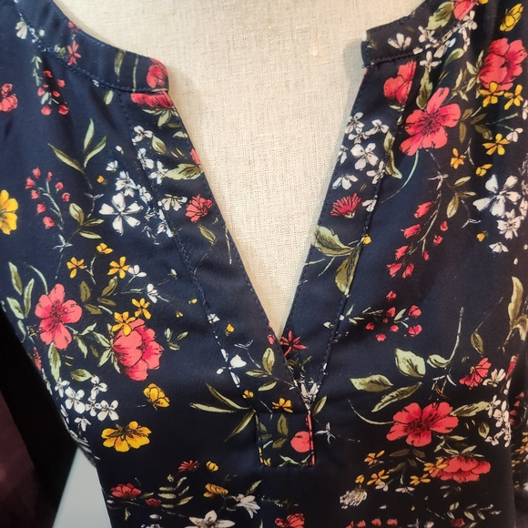 Papermoon Navy Floral Sleeveless Blouse 2xl - Picture 7 of 12